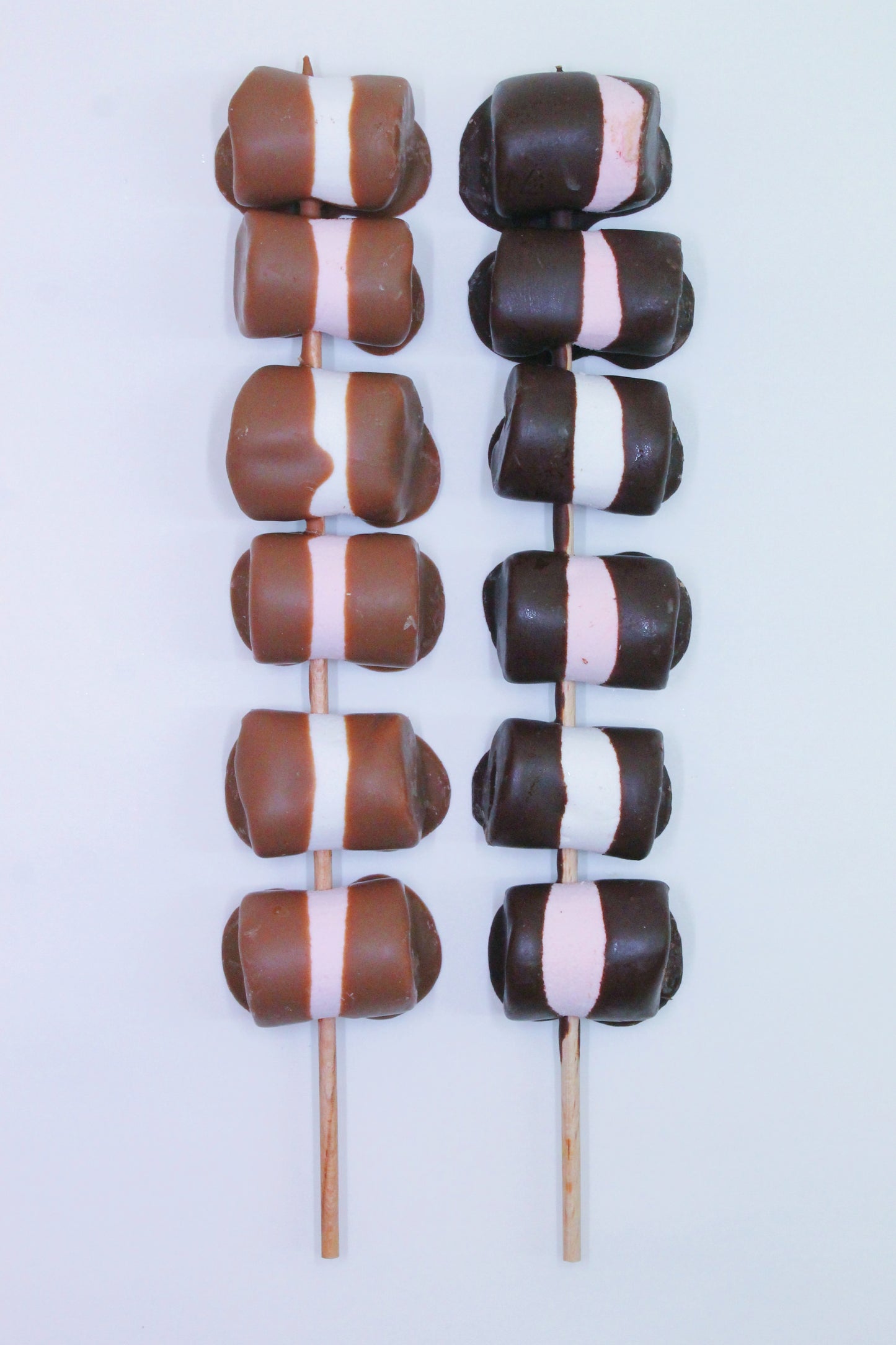Marshmallow Stangerl mit Glasur